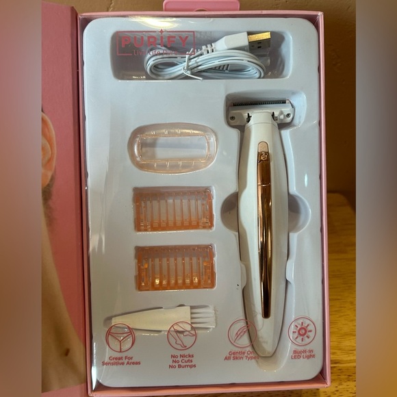 Rechargeable Body Shaver And Trimmer With LED Light Made By Purify.NYC. NWTS. - Picture 6 of 8